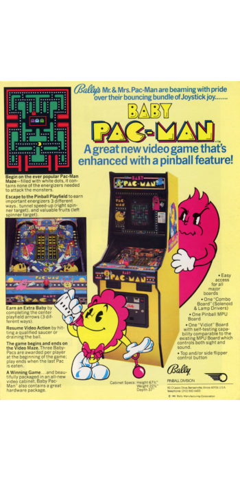 vernimark noleggio videogiochi arcade BABY PAC-MAN BALLY-MIDWAY