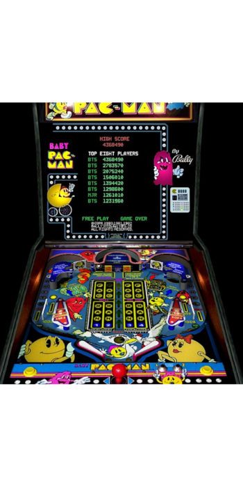 vernimark noleggio videogiochi arcade BABY PAC-MAN BALLY-MIDWAY